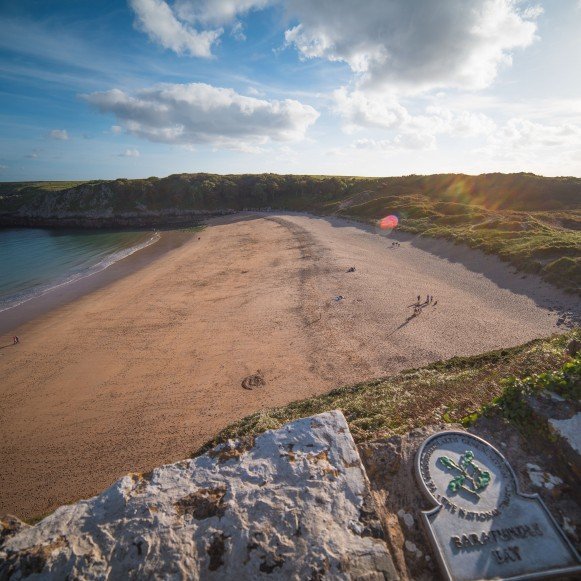 Barafundle Bay Beach View Coast path