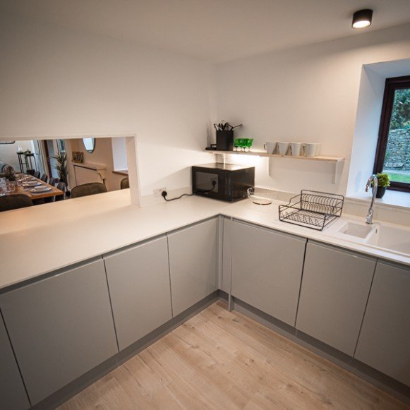 Parkfields Kitchen and dining area through bar serving area 