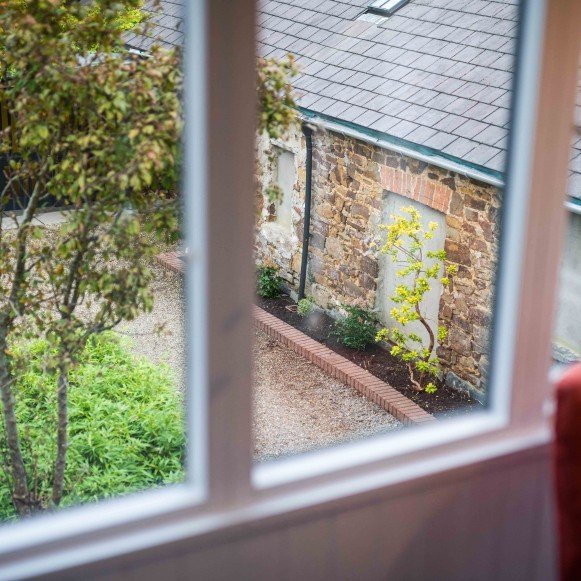 Bedroom courtyard view